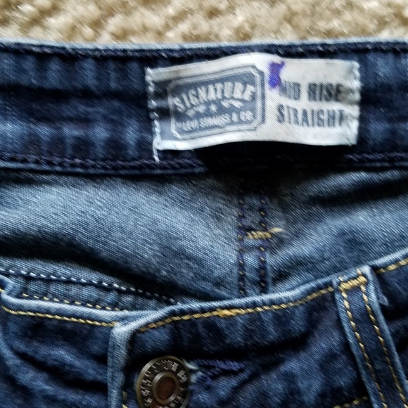 Levi's denim Signature Mid Rise Straight Jeans 16M - Picture 2 of 4